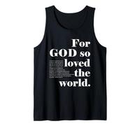 Christian God so Loved The World Juan 3 16 18 Versículo de la Biblia Camiseta sin Mangas