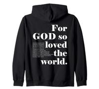Christian God so Loved The World Juan 3 16 18 Versículo de la Biblia Sudadera con Capucha