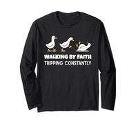 Christian Goose Walking by Faith Tripping Constantly Manga Larga