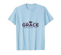 Christian Grace GANA Cada Vez Corona inspiradora Camiseta, Hombre, Azul Bebé, XXL