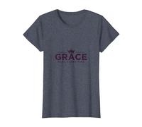 Christian Grace GANA Cada Vez Corona inspiradora Camiseta, Mujer, Azul Jaspeado, L