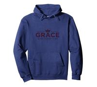 Christian Grace GANA Cada Vez Corona inspiradora Sudadera con Capucha, Unisex para Adultos, Azul Marino, XXL