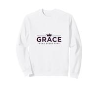 Christian Grace GANA Cada Vez Corona inspiradora Sudadera, Unisex para Adultos, Blanco, L