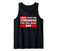 Christian Gym Lover Lord Dame Fuerza para Un Representante Más Camiseta sin Mangas