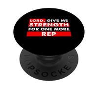 Christian Gym Lover Lord Dame Fuerza para Un Representante Más PopSockets PopGrip Adhesivo