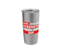 Christian Gym Lover Lord Dame Fuerza para Un Representante Más Vaso térmico de acero inoxidable de doble pared