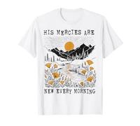Christian His Mercies California Poppies Mañana Camiseta
