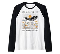 Christian His Mercies California Poppies Mañana Camiseta Manga Raglan