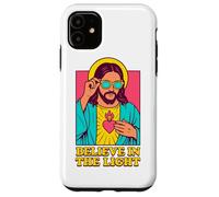 Christian Jesus Believe In The Light Anime Pop Art Blanco Carcasa para iPhone 11