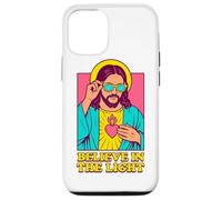 Christian Jesus Believe In The Light Anime Pop Art Blanco Carcasa para iPhone 12/12 Pro
