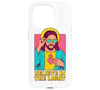 Christian Jesus Believe In The Light Anime Pop Art Blanco Carcasa para iPhone 15 Pro