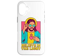 Christian Jesus Believe In The Light Anime Pop Art Blanco Carcasa para iPhone 16 Plus