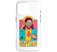 Christian Jesus Believe In The Light Anime Pop Art Blanco Carcasa para iPhone 16 Pro