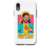 Christian Jesus Believe In The Light Anime Pop Art Blanco Carcasa para iPhone XR