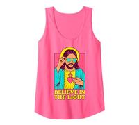 Christian Jesus Believe In The Light Anime Pop Art Rosa Camiseta sin Mangas