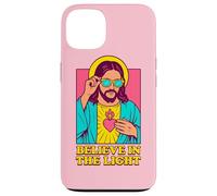 Christian Jesus Believe In The Light Anime Pop Art Rosa Carcasa para iPhone 13
