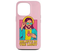 Christian Jesus Believe In The Light Anime Pop Art Rosa Carcasa para iPhone 13 Pro