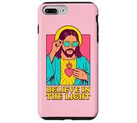 Christian Jesus Believe In The Light Anime Pop Art Rosa Carcasa para iPhone 7 Plus/8 Plus