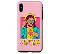Christian Jesus Believe In The Light Anime Pop Art Rosa Carcasa para iPhone XS MAX