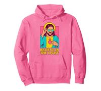 Christian Jesus Believe In The Light Anime Pop Art Rosa Sudadera con Capucha