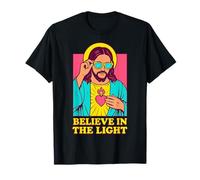 Christian Jesus Cree en la luz Anime Retro Pop Art Camiseta