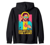 Christian Jesus Cree en la luz Anime Retro Pop Art Sudadera con Capucha