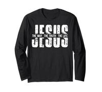 Christian Jesus Faith Shirts For Men God Religious Cross Manga Larga
