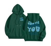 Christian Jesus Loves You - Sudaderas con capucha de gran tamaño para mujer, a la moda, con capucha, sudaderas con capucha de fe, cómodas, gráficas, ajuste holgado, casual, con letras, para