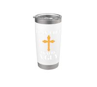 Christian Jesus Meme No puedo pero conozco a un chico religioso Vaso térmico de acero inoxidable de doble pared