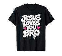Christian Jesus te ama, Hermano, Divertido, humorístico, corazón de fe Camiseta