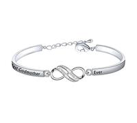 Christian Jewelry Godmother Gift Figlioccia Regalo Mejor Madrina/Figlioccia Ever Infinity Pulsera Religiosa Regalo Bautizo Pulsera Regalo Regalo, Small, Cobre