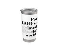 Christian John 3 16 18 Dios tanto amó el versículo bíblico mundial Vaso térmico de acero inoxidable de doble pared