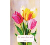 Christian Journal for Women with Bible Verse on Cover - He restoreth my soul: Floral Notebook for Teenage Daughters