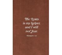 Christian Journal Gifts | The Lord Is My Helper: Hebrews 13:6 Brown Bible Verse Notebook Diary For Men, Women, Teens, Girls w/Inspirational Scripture ... Quote Cover for Writing Notes, Compact Size
