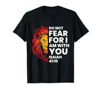 Christian Lion Do Not Fear Isaías 41:10 Fe Camiseta