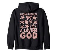 Christian Living Prueba de un Dios Amoroso Playa Verano Sudadera con Capucha
