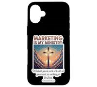 Christian Marketer Marketing es mi Gerente de Ministerio Jesús Carcasa para iPhone 16 Plus