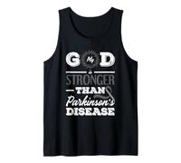 Christian Mi Dios es más Fuerte Que la Conciencia de Parkinson Camiseta sin Mangas