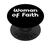 Christian Mom Faith Phrase Grace Strength Inspired Design PopSockets PopGrip Adhesivo