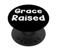 Christian Mom Faith Phrase Grace Strength Inspired Design PopSockets PopGrip Adhesivo