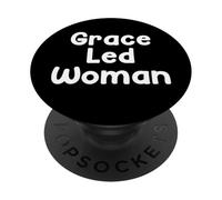 Christian Mom Faith Phrase Grace Strength Inspired Design PopSockets PopGrip Adhesivo