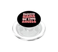 Christian Mothers Day Blessed Mama of Two Angels PopSockets PopGrip para MagSafe