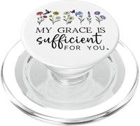 Christian My Grace is Sufficient You God 2 Corinthians 12 9 PopSockets PopGrip para MagSafe