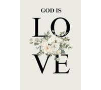 Christian Notebook, God is Love: 160 pages, Women's Daily Reflections, 6x9 Notebook, Olive Design