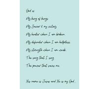 Christian Notebook Journal for Women, God Is, Blue, Teal, 130 Lined Pages, 6x9: Inspirational, Christian Gifts for Women, Teens, Writing, Bible Verse, Scripture, Faith, Homeschool, Diary