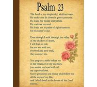 Christian Notebook Psalm 23: Bible journaling, Religious Prayer Journal for women or girls, Church Notes, Scripture 7.5" x 9.25", 100 ruled pages