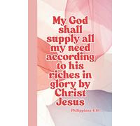 Christian Notebook with Bible Verse Inspirational Quote: 120 Pages (Lined, 60 Sheets) 6"x 9" Small Memo Book |Pocket Notepad| Writing Pad, Christian Art Gift | Scripture Journal
