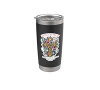 Christian Nurse Nursing Is My Ministry Floral Bible Verse Vaso térmico de acero inoxidable de doble pared