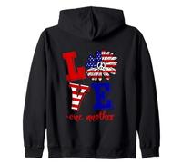 Christian Patriotic Love One Other Cute Floral & Peace Sudadera con Capucha