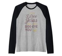 Christian Petty Oró Fe Humor Sass God Knows Me Camiseta Manga Raglan
